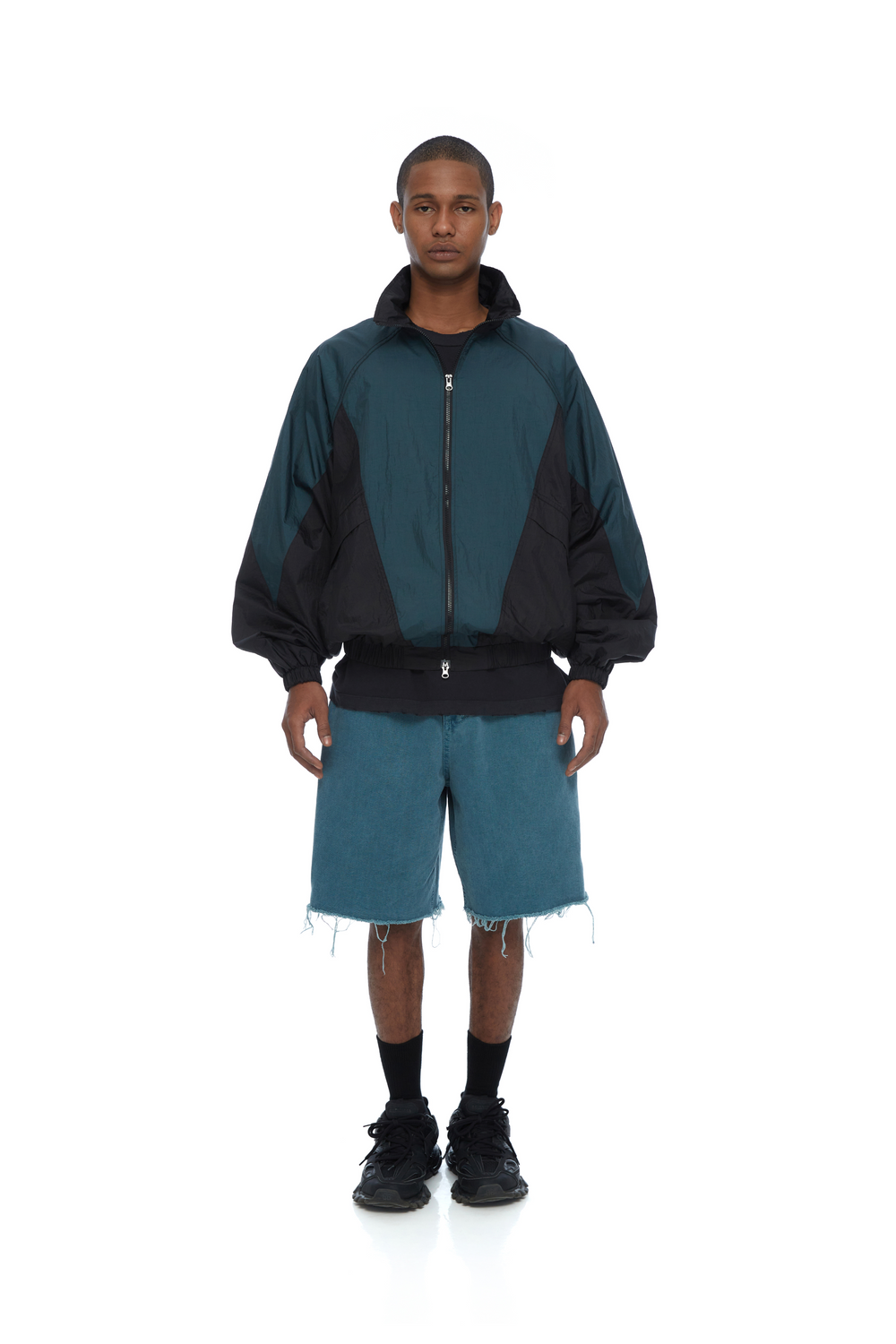 RAW CUT DENIM SHORTS