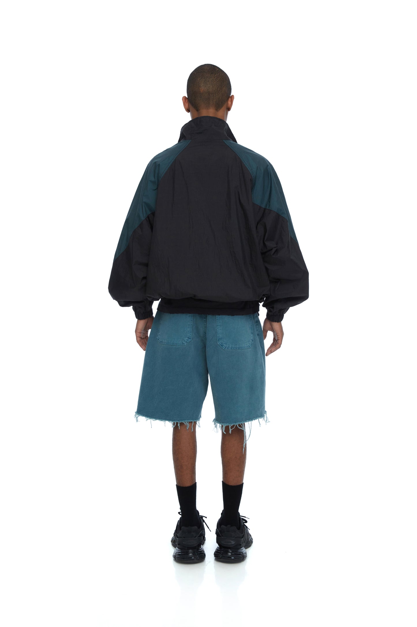 RAW CUT DENIM SHORTS